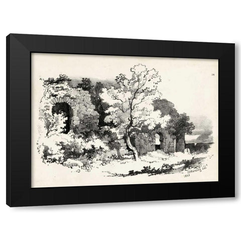 Idyllic Landscape VI Black Modern Wood Framed Art Print by Harding, J.D.