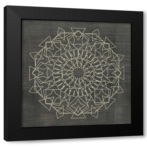Geometric Tile I Black Modern Wood Framed Art Print by Zarris, Chariklia