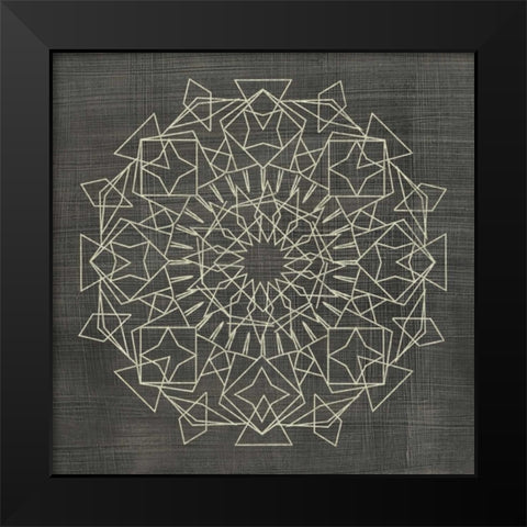 Geometric Tile I Black Modern Wood Framed Art Print by Zarris, Chariklia