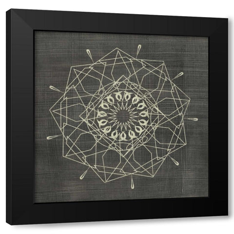 Geometric Tile II Black Modern Wood Framed Art Print with Double Matting by Zarris, Chariklia