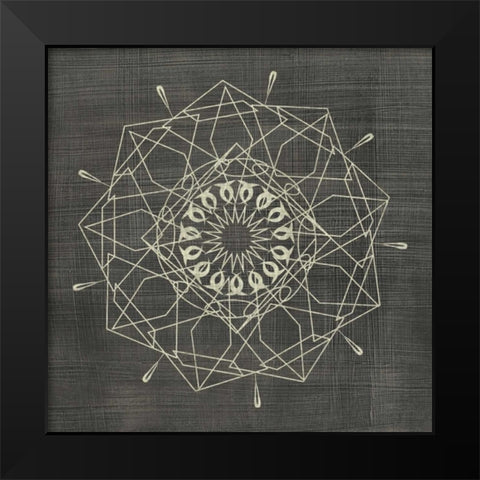 Geometric Tile II Black Modern Wood Framed Art Print by Zarris, Chariklia
