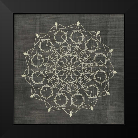 Geometric Tile III Black Modern Wood Framed Art Print by Zarris, Chariklia