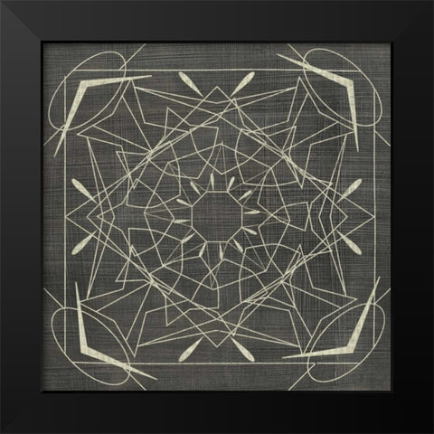 Geometric Tile VII Black Modern Wood Framed Art Print by Zarris, Chariklia