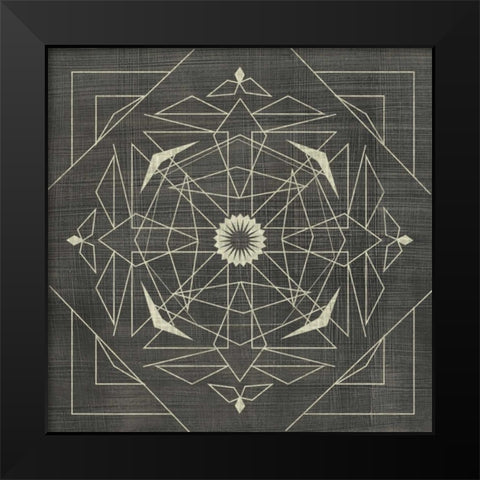 Geometric Tile IX Black Modern Wood Framed Art Print by Zarris, Chariklia