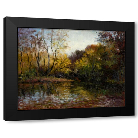 Bend in the River at Morrow Black Modern Wood Framed Art Print with Double Matting by Weber, Mary Jean