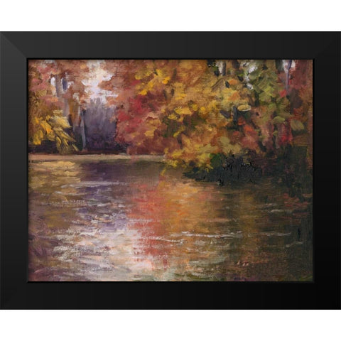 Shades of Fall Black Modern Wood Framed Art Print by Weber, Mary Jean
