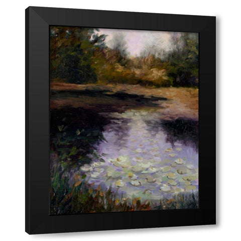 Oregon Water Lilies Black Modern Wood Framed Art Print with Double Matting by Weber, Mary Jean