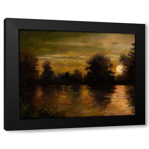 The Setting Glow Black Modern Wood Framed Art Print with Double Matting by Weber, Mary Jean