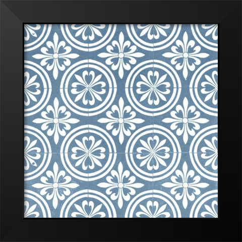 Chambray Tile II Black Modern Wood Framed Art Print by Vision Studio