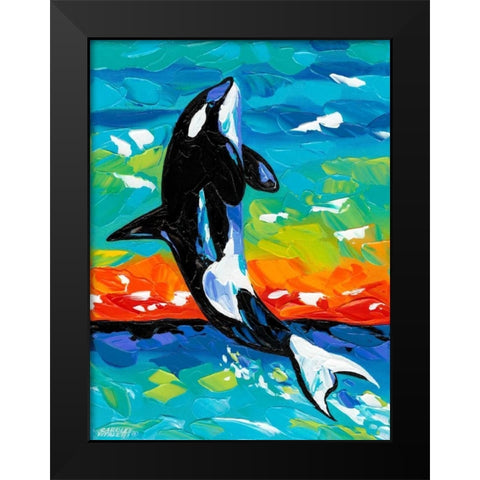 Ocean Friends I Black Modern Wood Framed Art Print by Vitaletti, Carolee