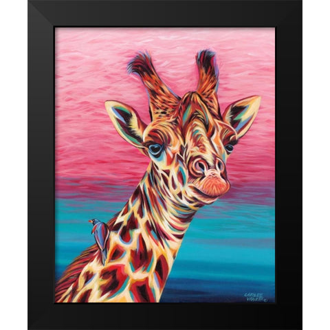 Sky High Giraffe I Black Modern Wood Framed Art Print by Vitaletti, Carolee