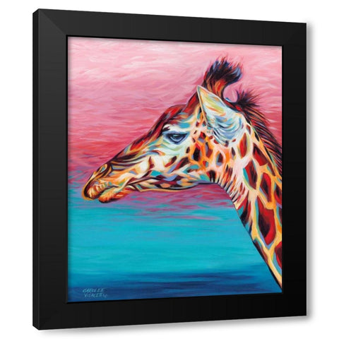 Sky High Giraffe II Black Modern Wood Framed Art Print by Vitaletti, Carolee