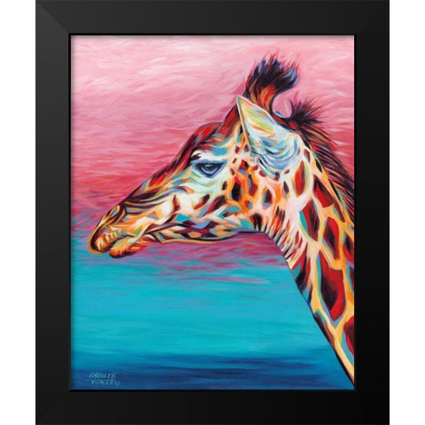 Sky High Giraffe II Black Modern Wood Framed Art Print by Vitaletti, Carolee