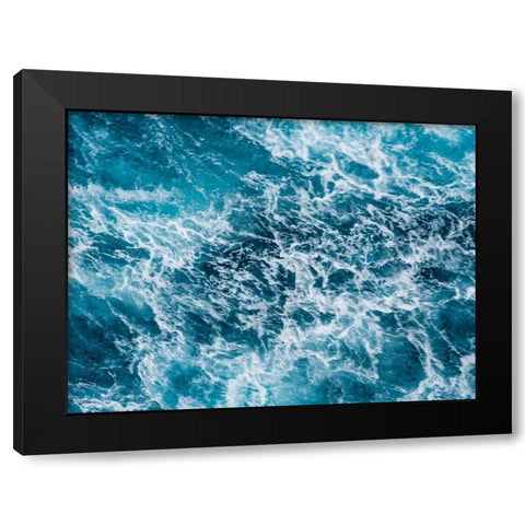 Turbulent Tasman Sea IV Black Modern Wood Framed Art Print with Double Matting by Bane, Eva