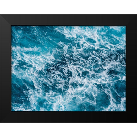 Turbulent Tasman Sea IV Black Modern Wood Framed Art Print by Bane, Eva