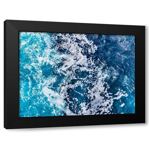 Turbulent Tasman Sea V Black Modern Wood Framed Art Print by Bane, Eva
