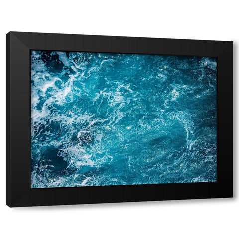 Turbulent Tasman Sea VI Black Modern Wood Framed Art Print with Double Matting by Bane, Eva