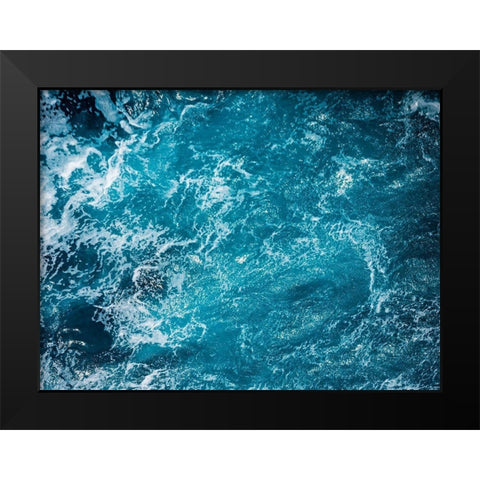 Turbulent Tasman Sea VI Black Modern Wood Framed Art Print by Bane, Eva