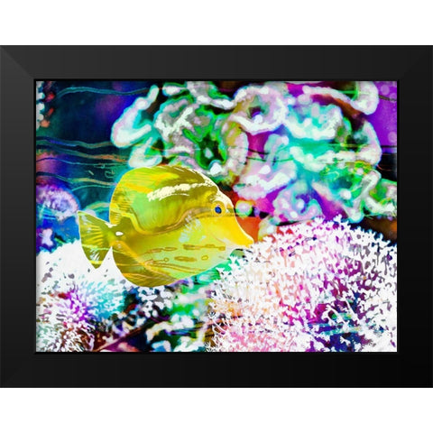 Vibrant Reef II Black Modern Wood Framed Art Print by Bane, Eva