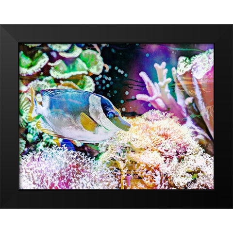 Vibrant Reef III Black Modern Wood Framed Art Print by Bane, Eva