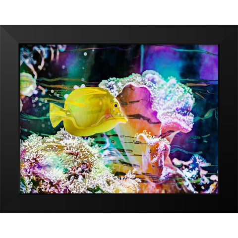 Vibrant Reef IV Black Modern Wood Framed Art Print by Bane, Eva