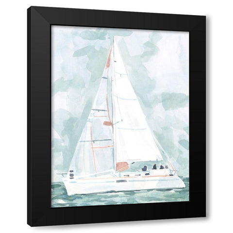 Soft Sailboat II Black Modern Wood Framed Art Print by Scarvey, Emma