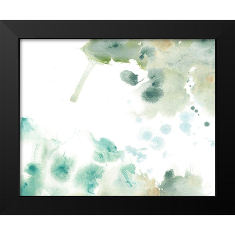 Marble Seafoam II Black Modern Wood Framed Art Print by Vess, June Erica
