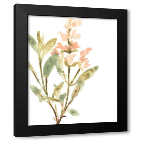 Earthtone Herbs IV Black Modern Wood Framed Art Print by Vess, June Erica