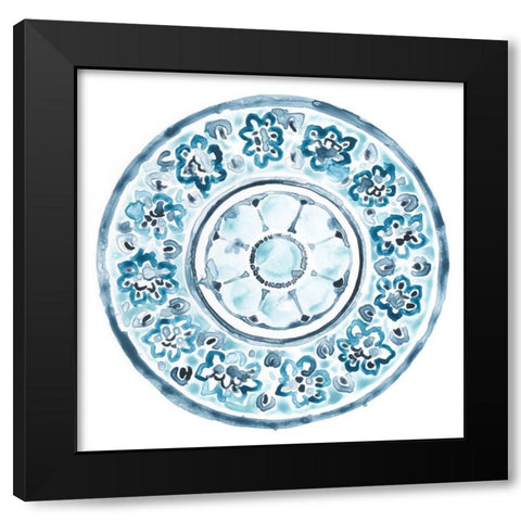 Porcelain Design I Black Modern Wood Framed Art Print by Vess, June Erica