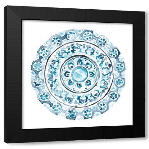 Porcelain Design III Black Modern Wood Framed Art Print with Double Matting by Vess, June Erica