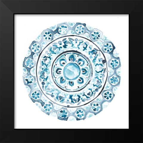 Porcelain Design III Black Modern Wood Framed Art Print by Vess, June Erica