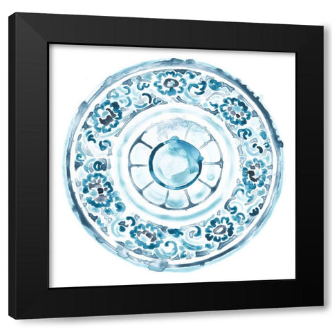 Porcelain Design IV Black Modern Wood Framed Art Print by Vess, June Erica