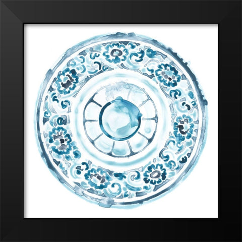Porcelain Design IV Black Modern Wood Framed Art Print by Vess, June Erica