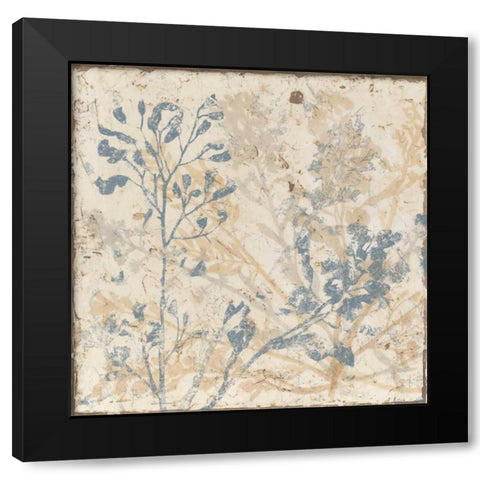 Floral Fan I Black Modern Wood Framed Art Print by Meagher, Megan