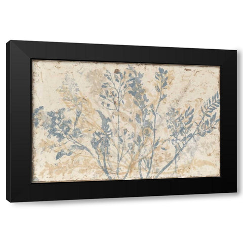 Floral Fan III Black Modern Wood Framed Art Print with Double Matting by Meagher, Megan
