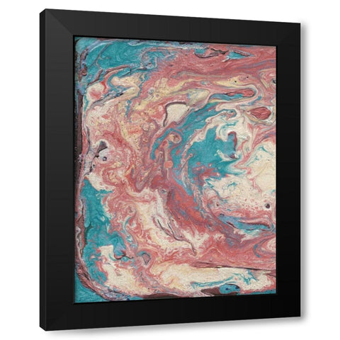 Marbled I Black Modern Wood Framed Art Print with Double Matting by Ludwig, Alicia