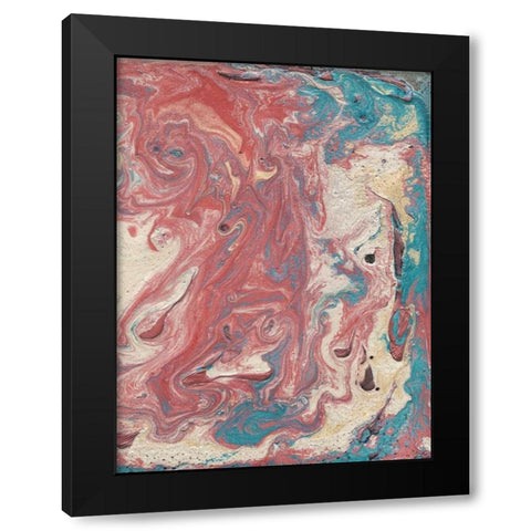 Marbled II Black Modern Wood Framed Art Print with Double Matting by Ludwig, Alicia