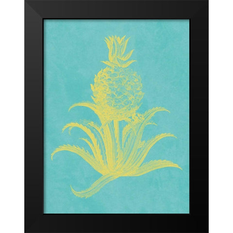 Pineapple Frais II Black Modern Wood Framed Art Print by Vision Studio