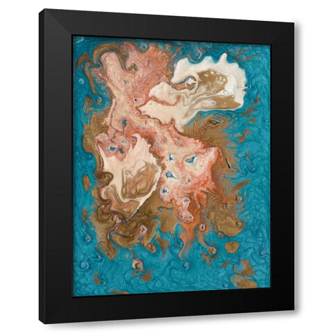 Reef II Black Modern Wood Framed Art Print with Double Matting by Ludwig, Alicia