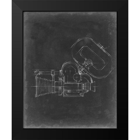 Camera Blueprint V Black Modern Wood Framed Art Print by Harper, Ethan