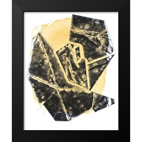 Paloma Abstract I Black Modern Wood Framed Art Print by Delamater, Rob