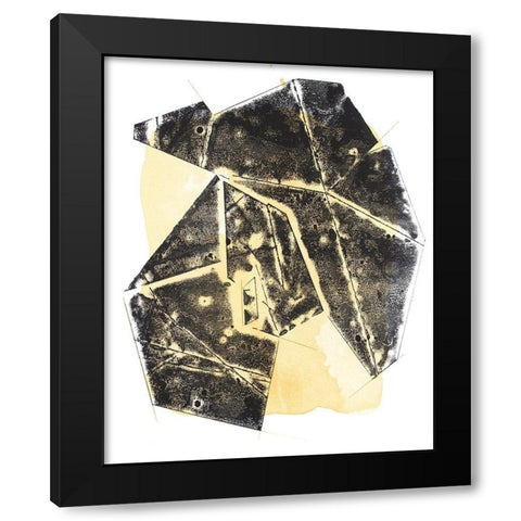 Paloma Abstract II Black Modern Wood Framed Art Print with Double Matting by Delamater, Rob