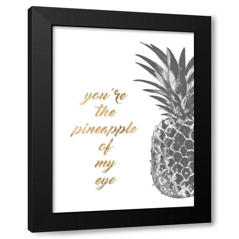 Pineapple Life III Black Modern Wood Framed Art Print by Studio W