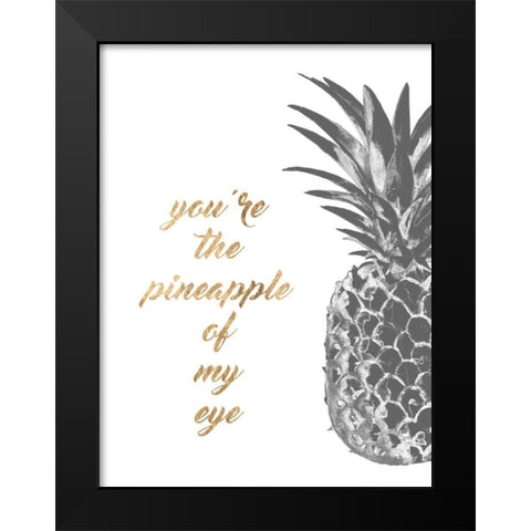 Pineapple Life III Black Modern Wood Framed Art Print by Studio W