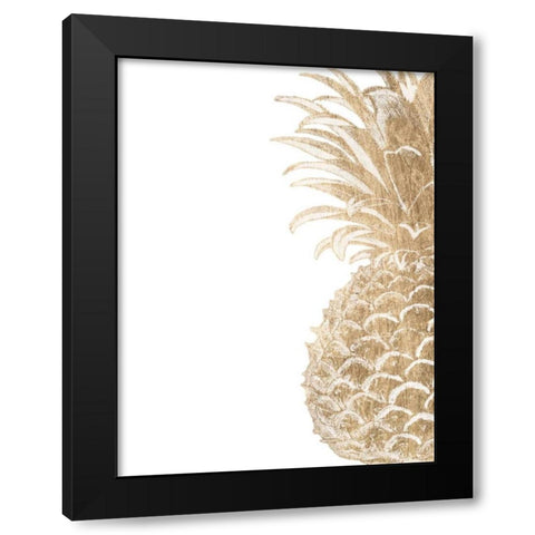 Pineapple Life IV Black Modern Wood Framed Art Print with Double Matting by Studio W