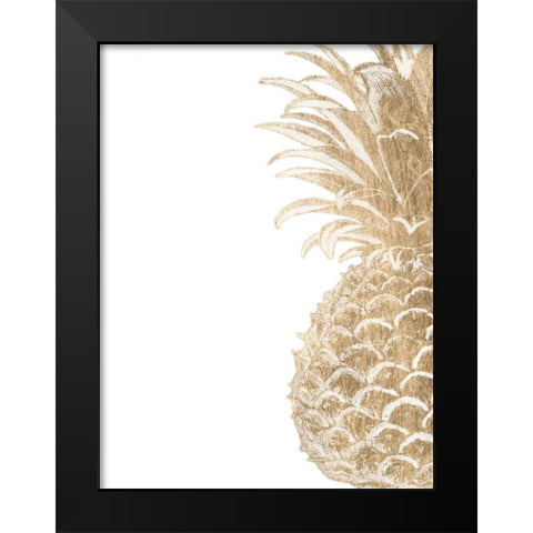 Pineapple Life IV Black Modern Wood Framed Art Print by Studio W