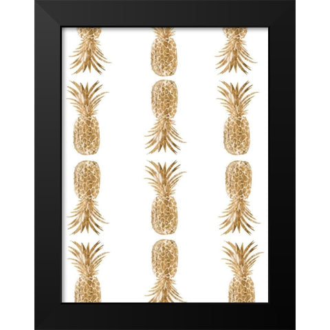 Pineapple Life VI Black Modern Wood Framed Art Print by Studio W