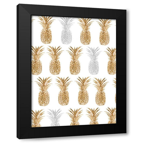 Pineapple Life VII Black Modern Wood Framed Art Print by Studio W