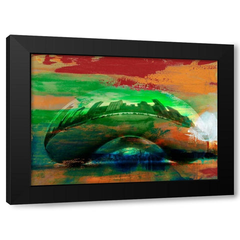 The Bean, Chicago Black Modern Wood Framed Art Print with Double Matting by Jasper, Sisa