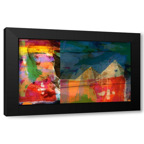 Pharaohs and Pyramids II Black Modern Wood Framed Art Print with Double Matting by Jasper, Sisa